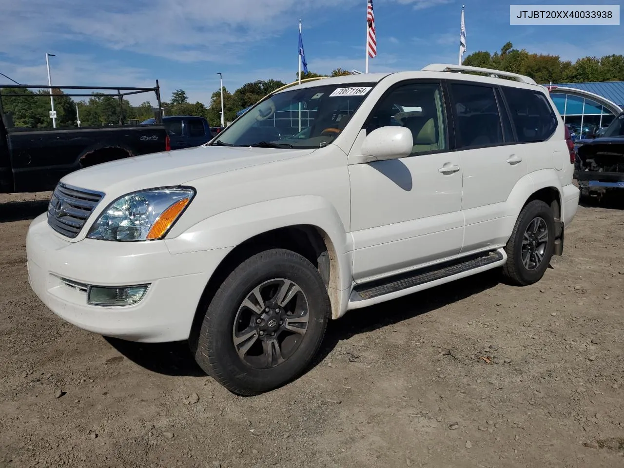 2004 Lexus Gx 470 VIN: JTJBT20XX40033938 Lot: 70871164