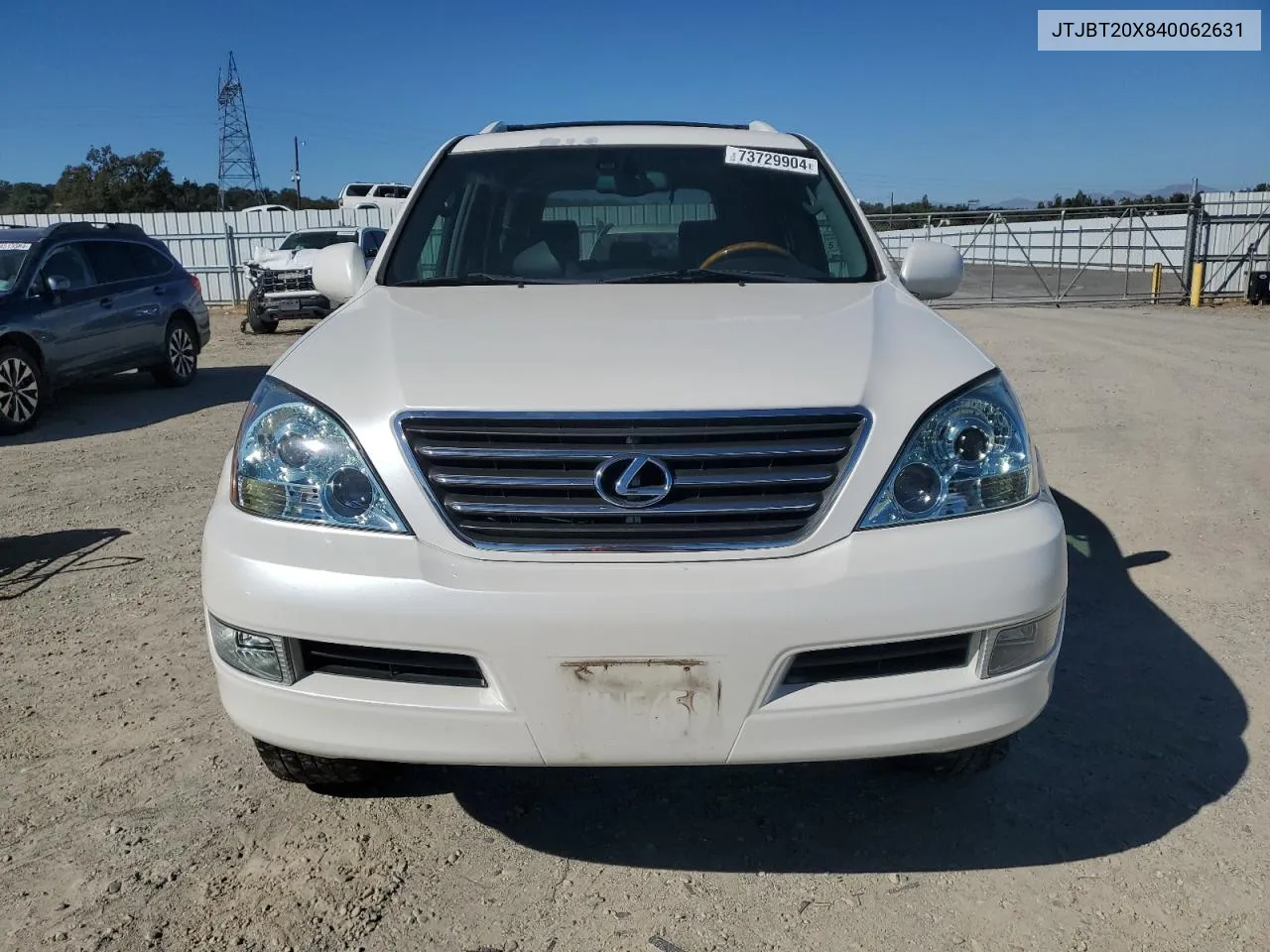 2004 Lexus Gx 470 VIN: JTJBT20X840062631 Lot: 73729904