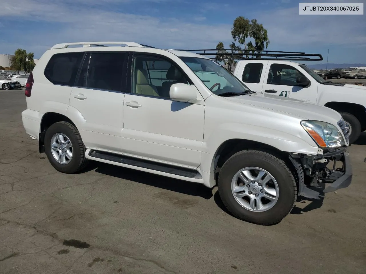 2004 Lexus Gx 470 VIN: JTJBT20X340067025 Lot: 74555384