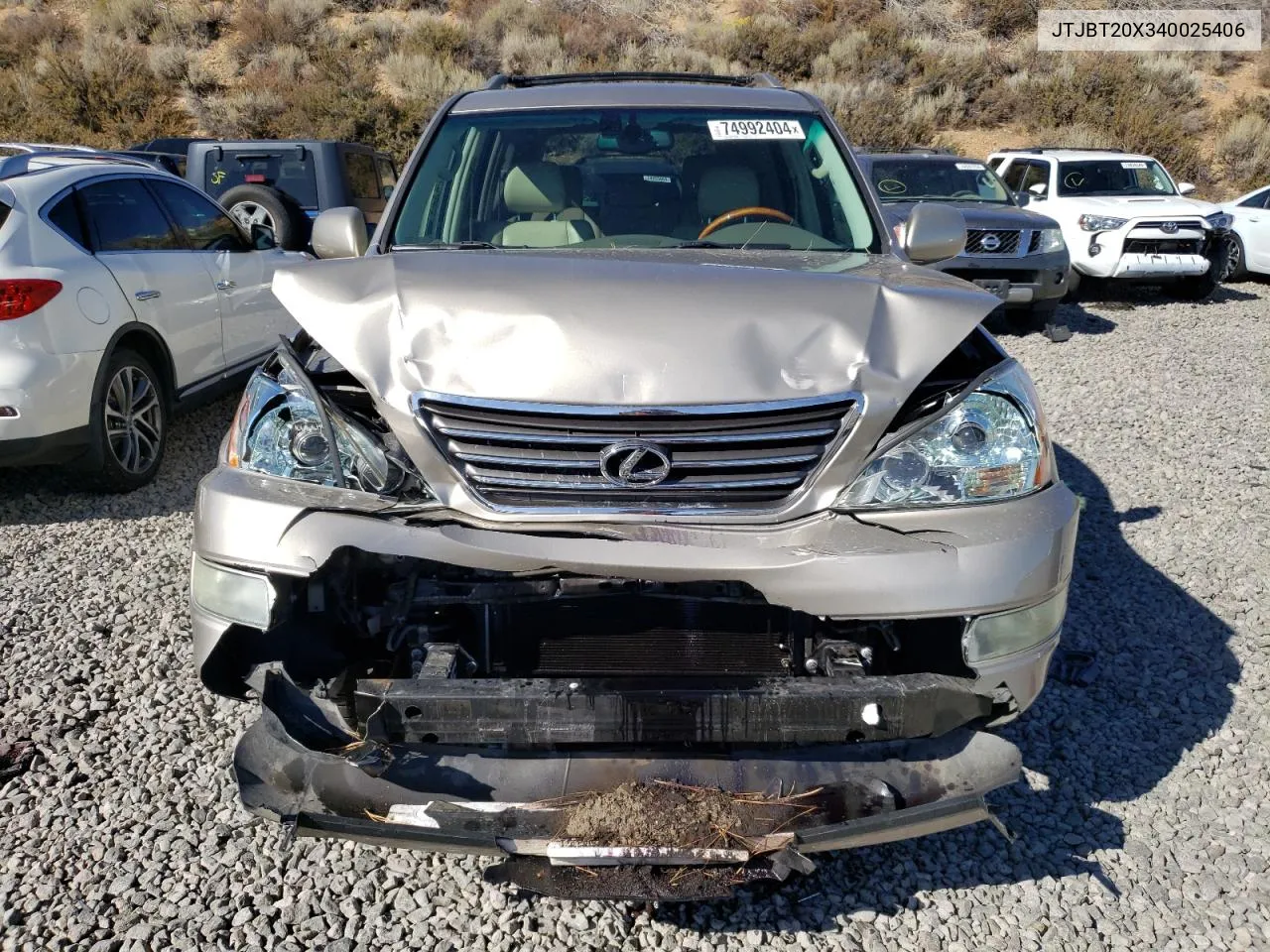 2004 Lexus Gx 470 VIN: JTJBT20X340025406 Lot: 74992404