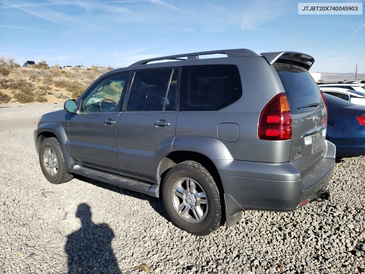 2004 Lexus Gx 470 VIN: JTJBT20X740045903 Lot: 75720294