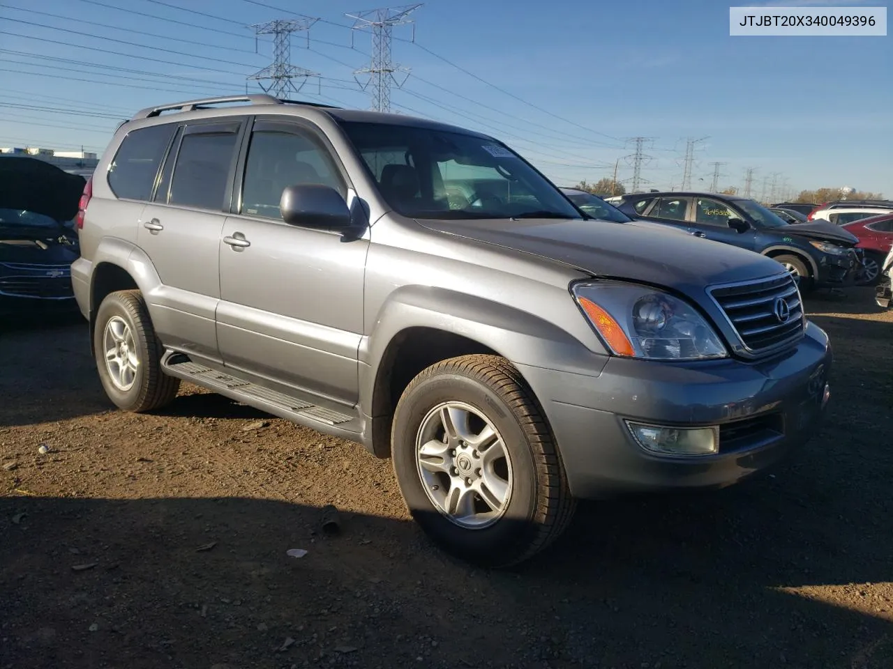 2004 Lexus Gx 470 VIN: JTJBT20X340049396 Lot: 76105714