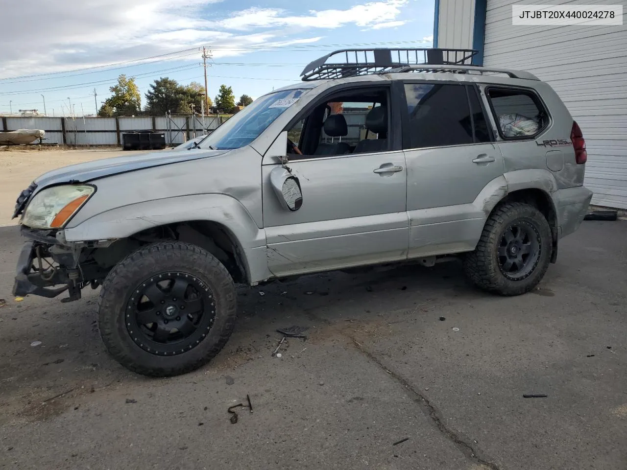 2004 Lexus Gx 470 VIN: JTJBT20X440024278 Lot: 76625164