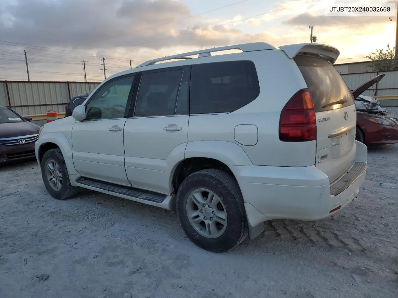 2004 Lexus Gx 470 VIN: JTJBT20X240032668 Lot: 77689784