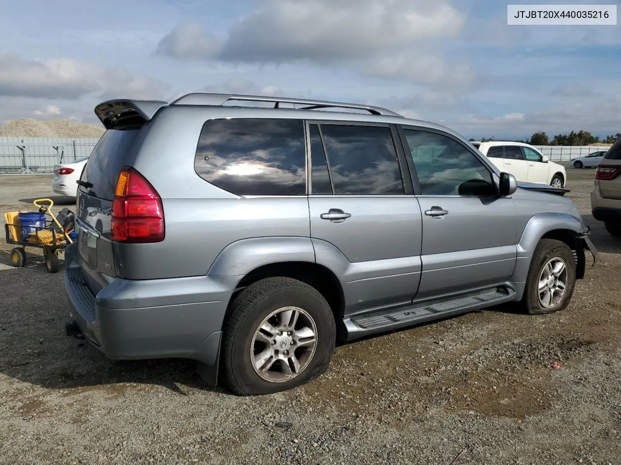 2004 Lexus Gx 470 VIN: JTJBT20X440035216 Lot: 80242894