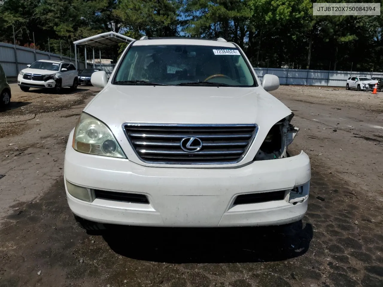 2005 Lexus Gx 470 VIN: JTJBT20X750084394 Lot: 72384624