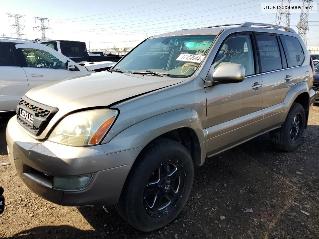 2005 Lexus Gx 470 VIN: JTJBT20X450091562 Lot: 77150944