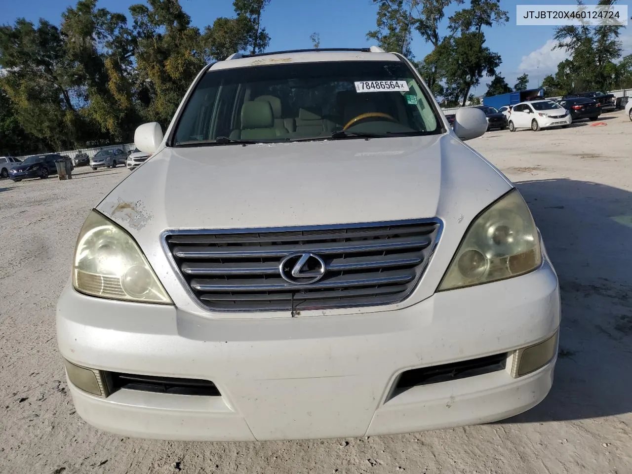 2006 Lexus Gx 470 VIN: JTJBT20X460124724 Lot: 78486564