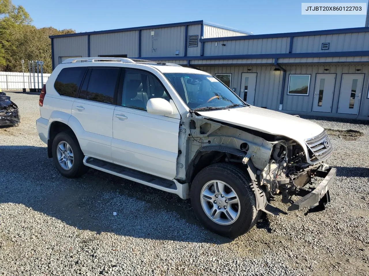 2006 Lexus Gx 470 VIN: JTJBT20X860122703 Lot: 80768374