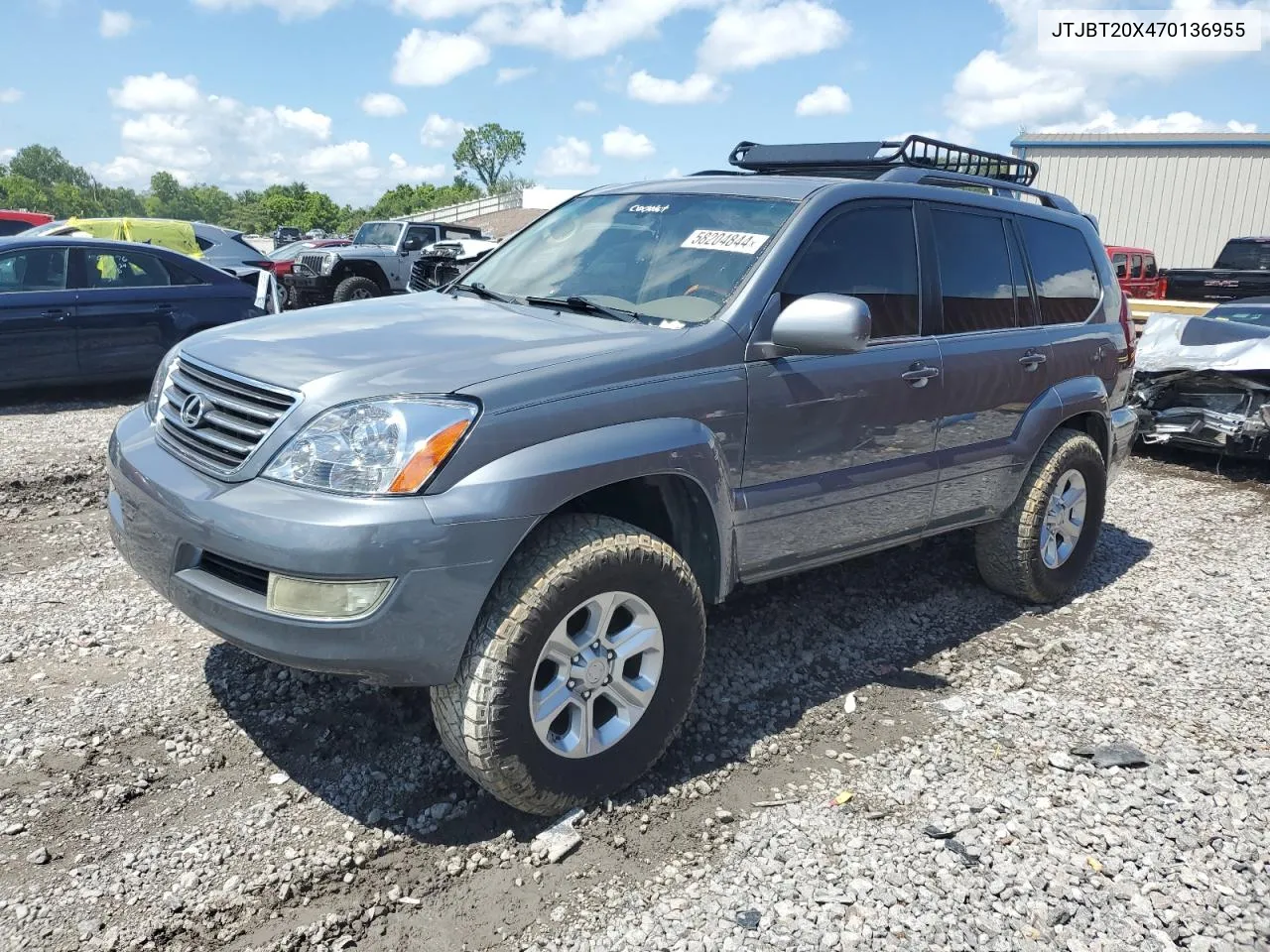 2007 Lexus Gx 470 VIN: JTJBT20X470136955 Lot: 58204844