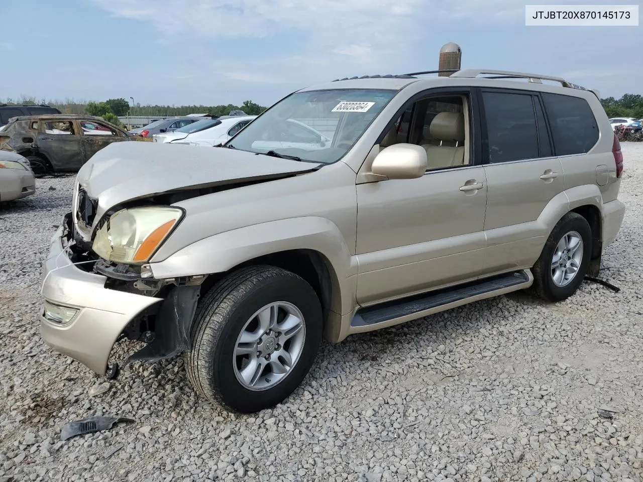 2007 Lexus Gx 470 VIN: JTJBT20X870145173 Lot: 63020364