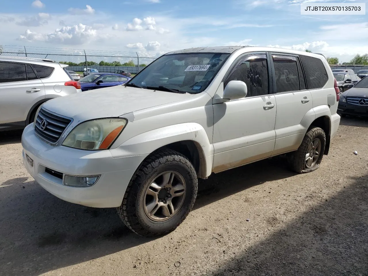 2007 Lexus Gx 470 VIN: JTJBT20X570135703 Lot: 69317694