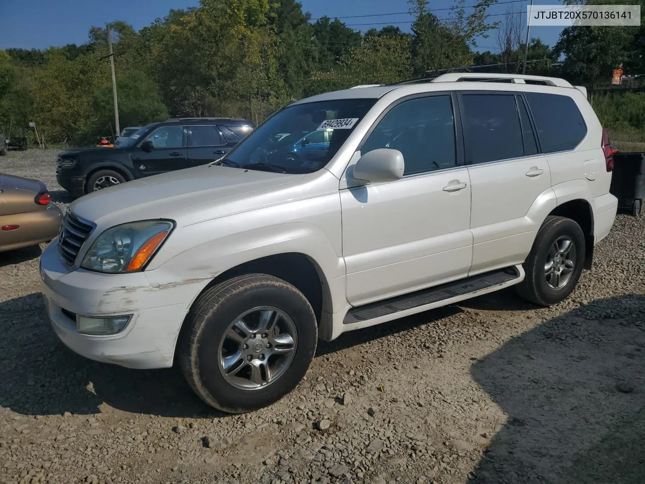 2007 Lexus Gx 470 VIN: JTJBT20X570136141 Lot: 69429934