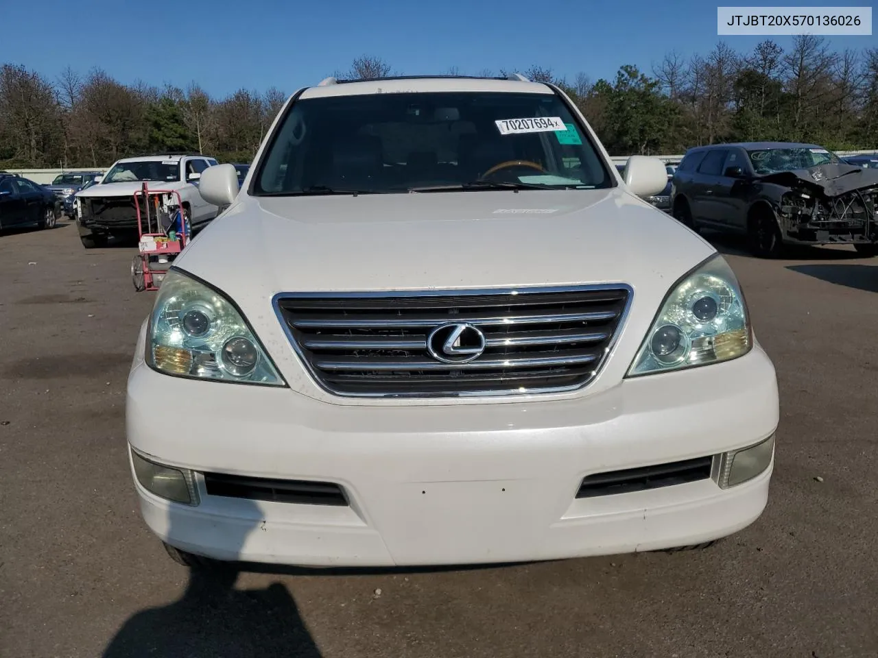 2007 Lexus Gx 470 VIN: JTJBT20X570136026 Lot: 70207694