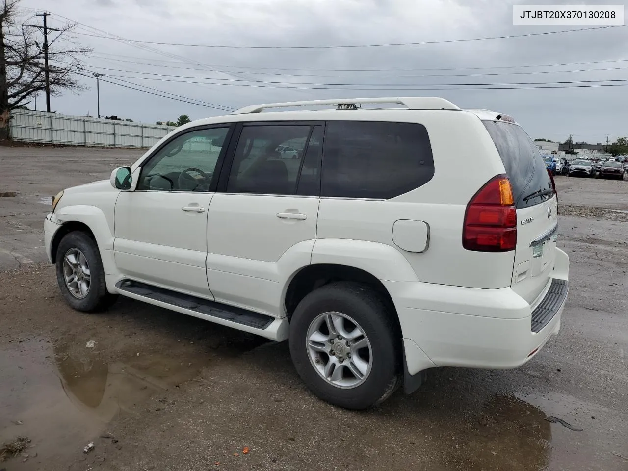 2007 Lexus Gx 470 VIN: JTJBT20X370130208 Lot: 71706514