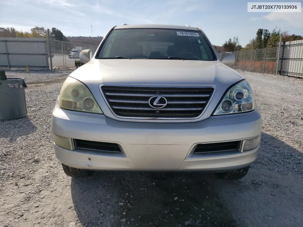 2007 Lexus Gx 470 VIN: JTJBT20X770133936 Lot: 78107804