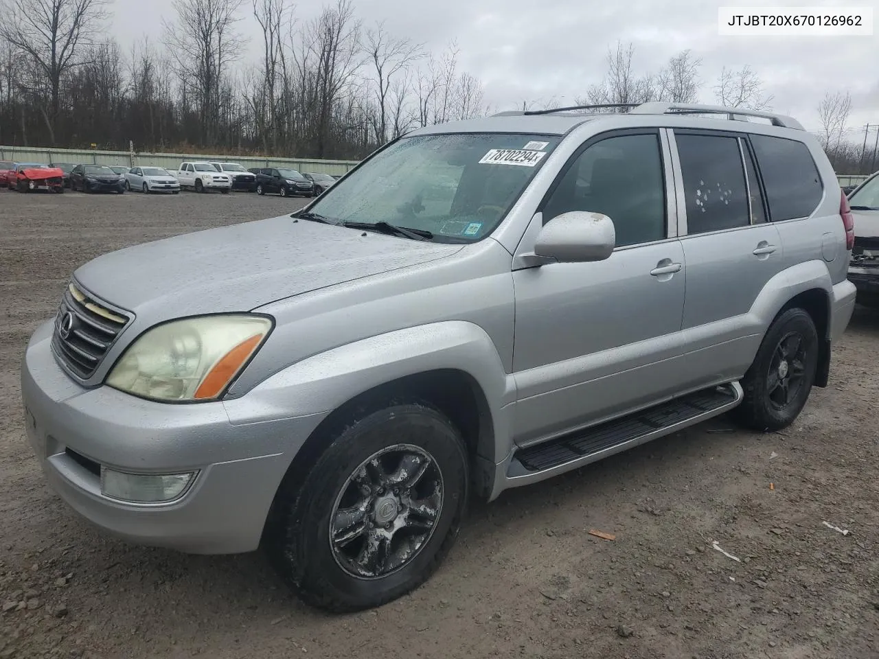 2007 Lexus Gx 470 VIN: JTJBT20X670126962 Lot: 78702294