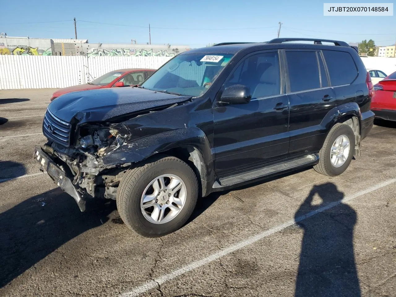 2007 Lexus Gx 470 VIN: JTJBT20X070148584 Lot: 79048154