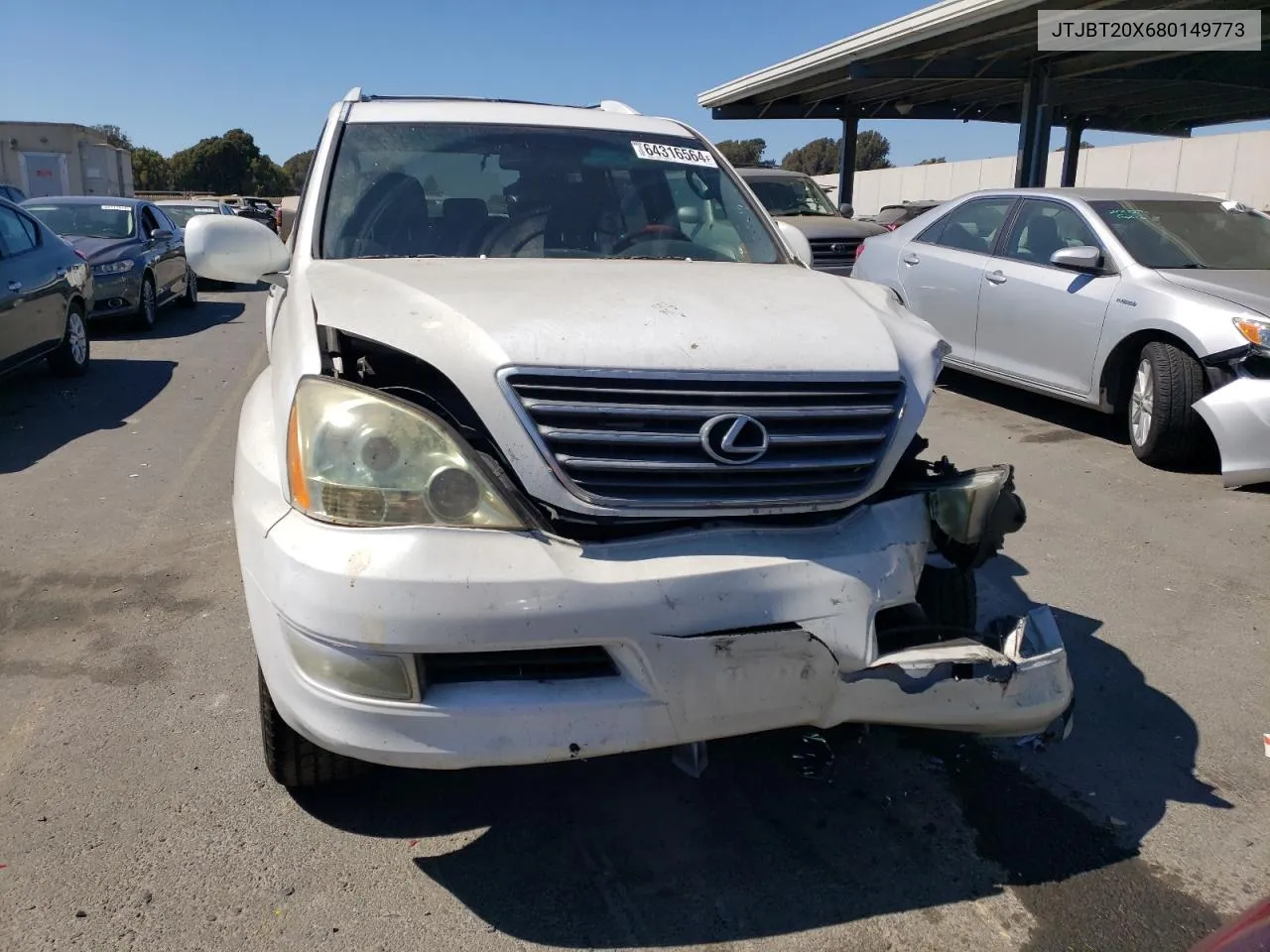 2008 Lexus Gx 470 VIN: JTJBT20X680149773 Lot: 64316564