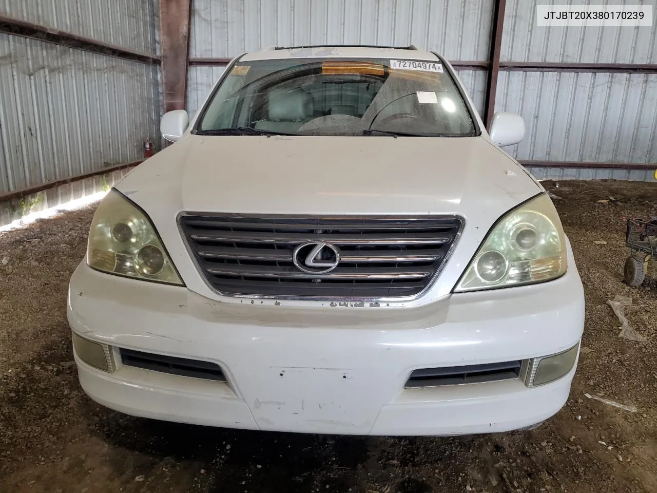 2008 Lexus Gx 470 VIN: JTJBT20X380170239 Lot: 72704974