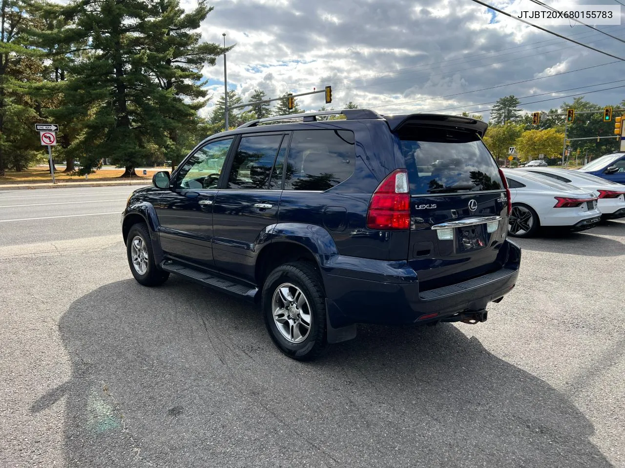 2008 Lexus Gx 470 VIN: JTJBT20X680155783 Lot: 74592384