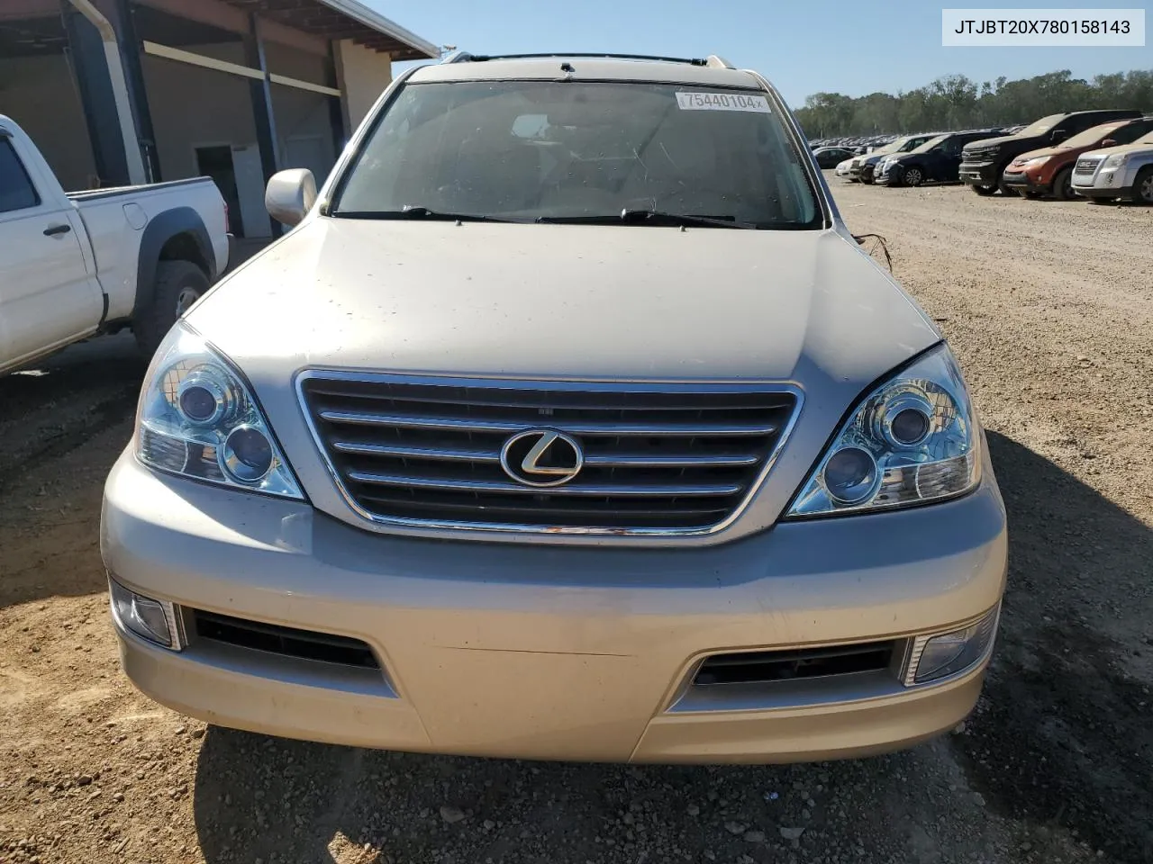 2008 Lexus Gx 470 VIN: JTJBT20X780158143 Lot: 75440104