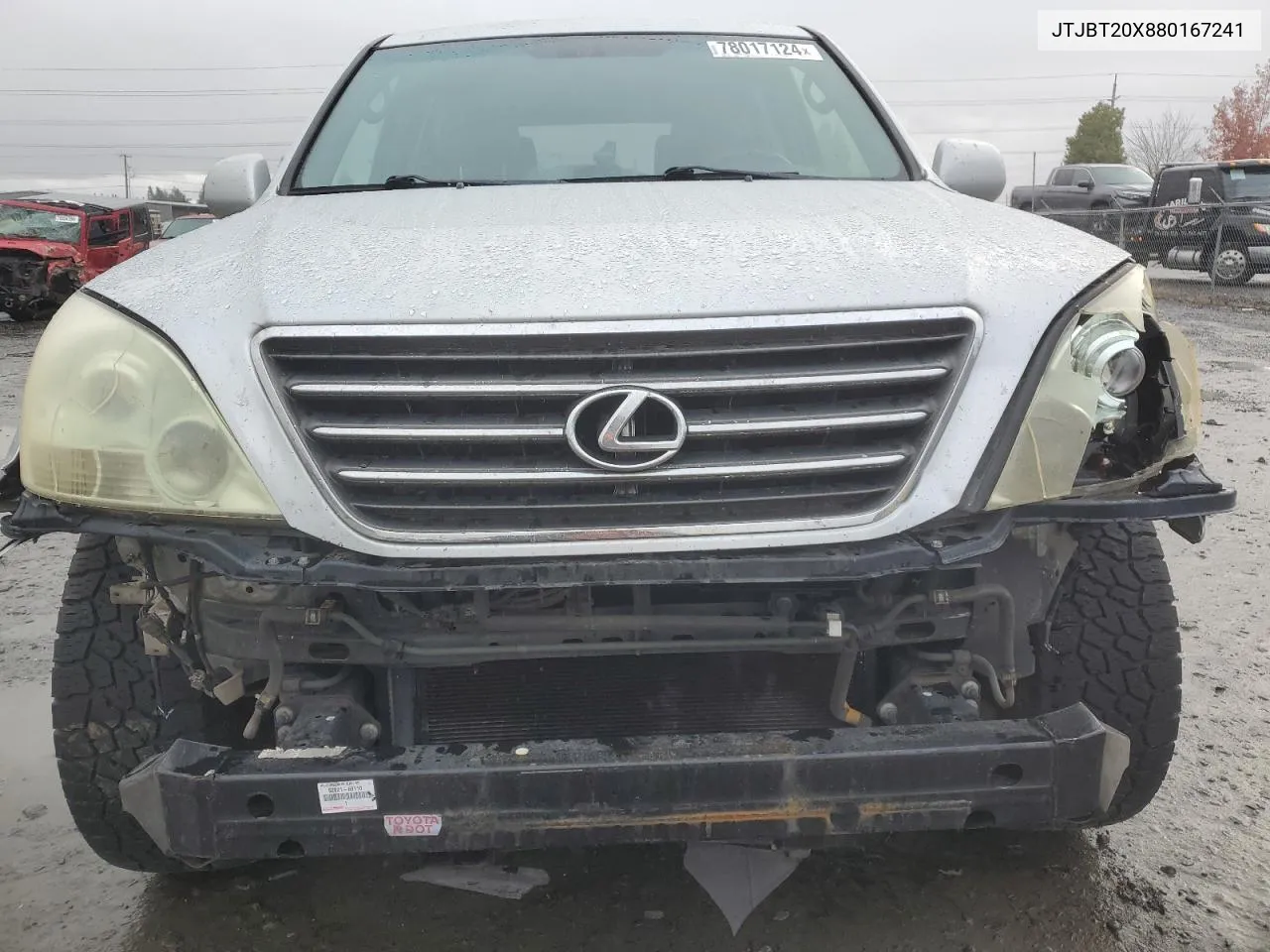 2008 Lexus Gx 470 VIN: JTJBT20X880167241 Lot: 78017124