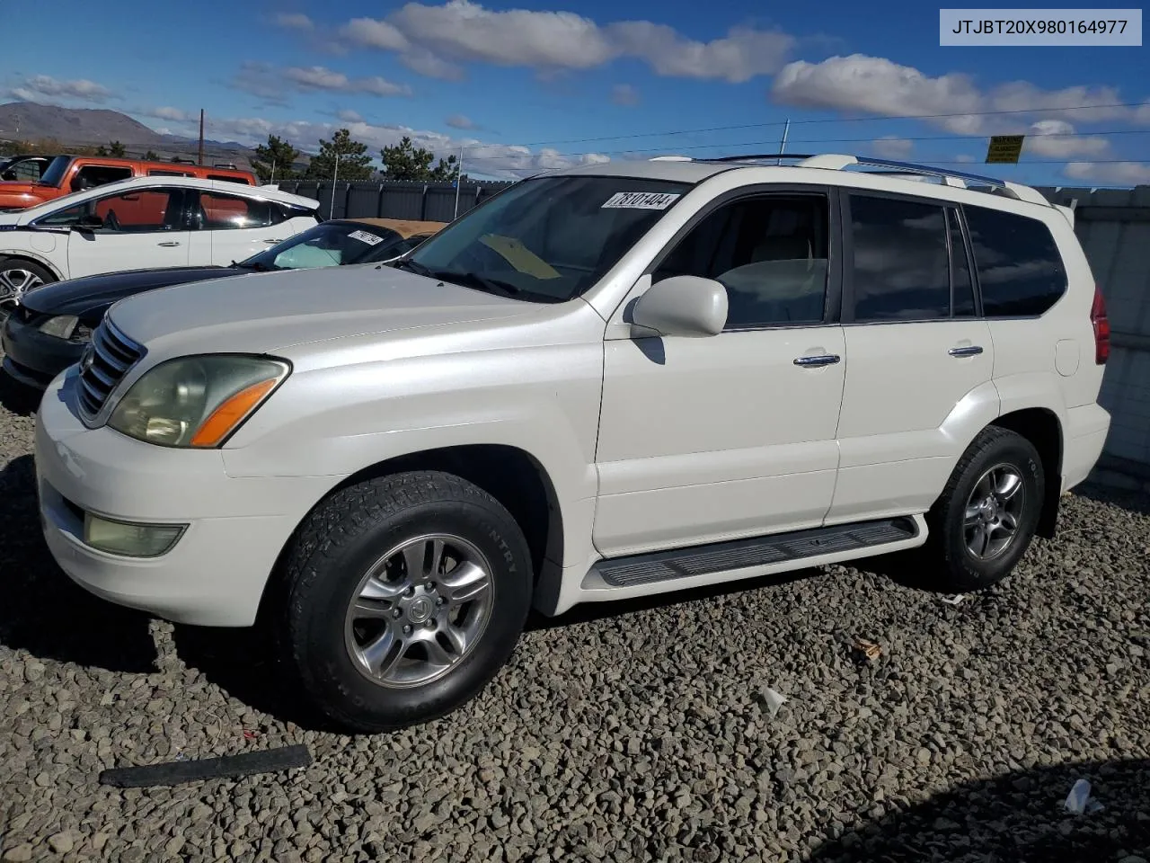 2008 Lexus Gx 470 VIN: JTJBT20X980164977 Lot: 78101404