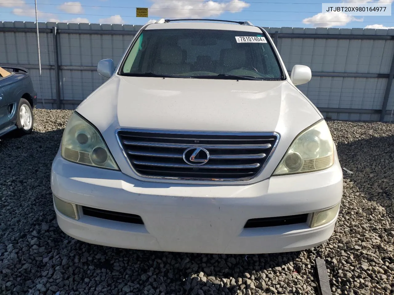 2008 Lexus Gx 470 VIN: JTJBT20X980164977 Lot: 78101404