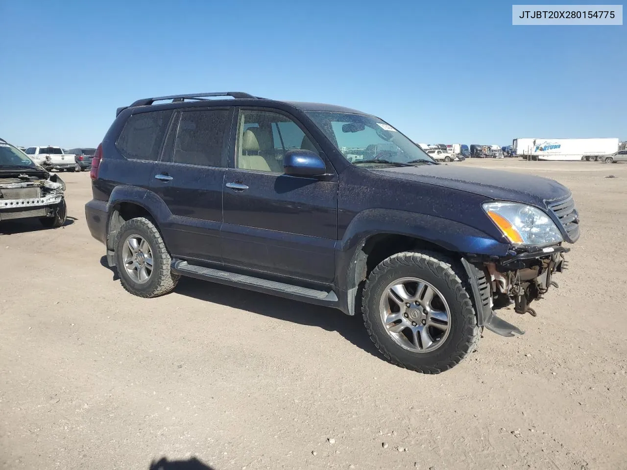 2008 Lexus Gx 470 VIN: JTJBT20X280154775 Lot: 78126454