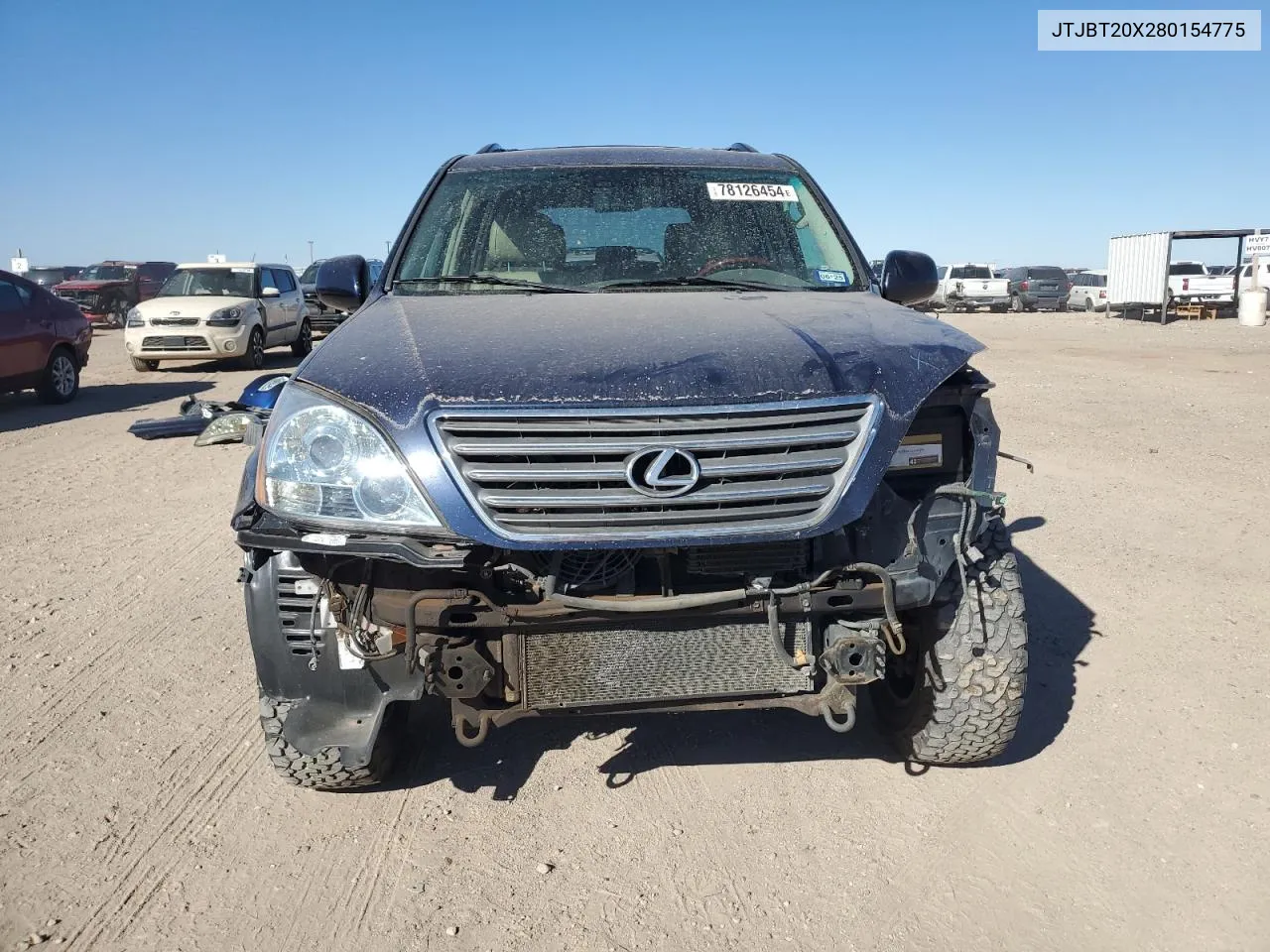 2008 Lexus Gx 470 VIN: JTJBT20X280154775 Lot: 78126454