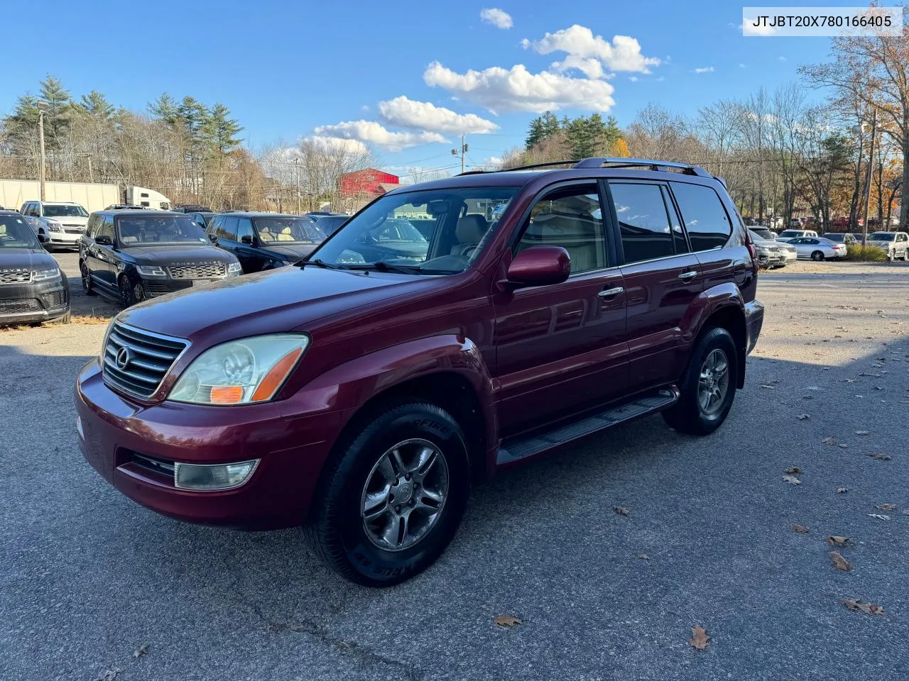 2008 Lexus Gx 470 VIN: JTJBT20X780166405 Lot: 79332874