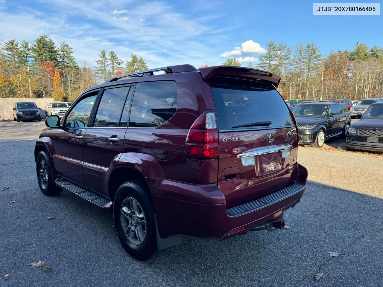 2008 Lexus Gx 470 VIN: JTJBT20X780166405 Lot: 79332874