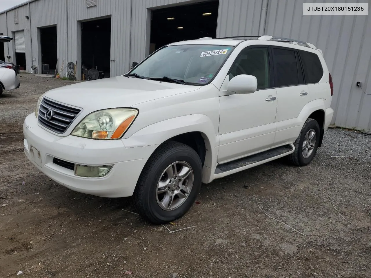 2008 Lexus Gx 470 VIN: JTJBT20X180151236 Lot: 80459724