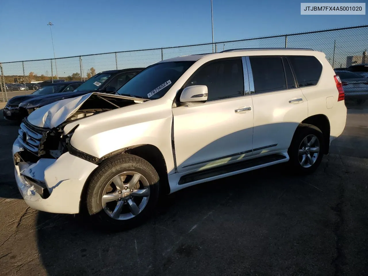 2010 Lexus Gx 460 VIN: JTJBM7FX4A5001020 Lot: 76756524