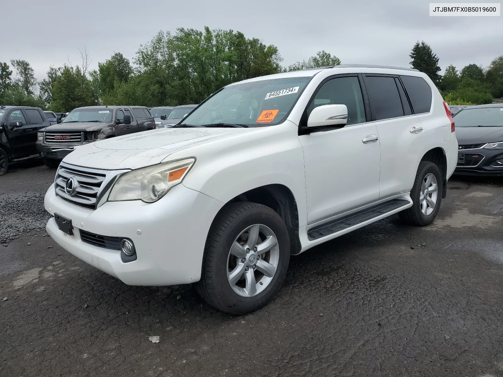 2011 Lexus Gx 460 VIN: JTJBM7FX0B5019600 Lot: 64551734