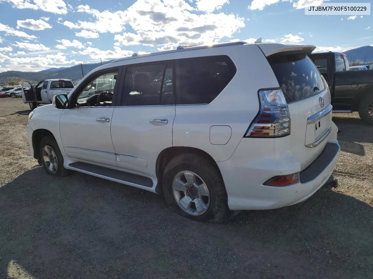 2015 Lexus Gx 460 VIN: JTJBM7FX0F5100229 Lot: 72084944