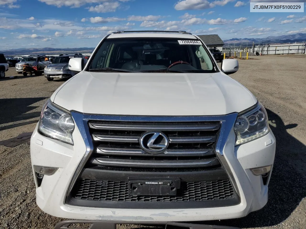 2015 Lexus Gx 460 VIN: JTJBM7FX0F5100229 Lot: 72084944