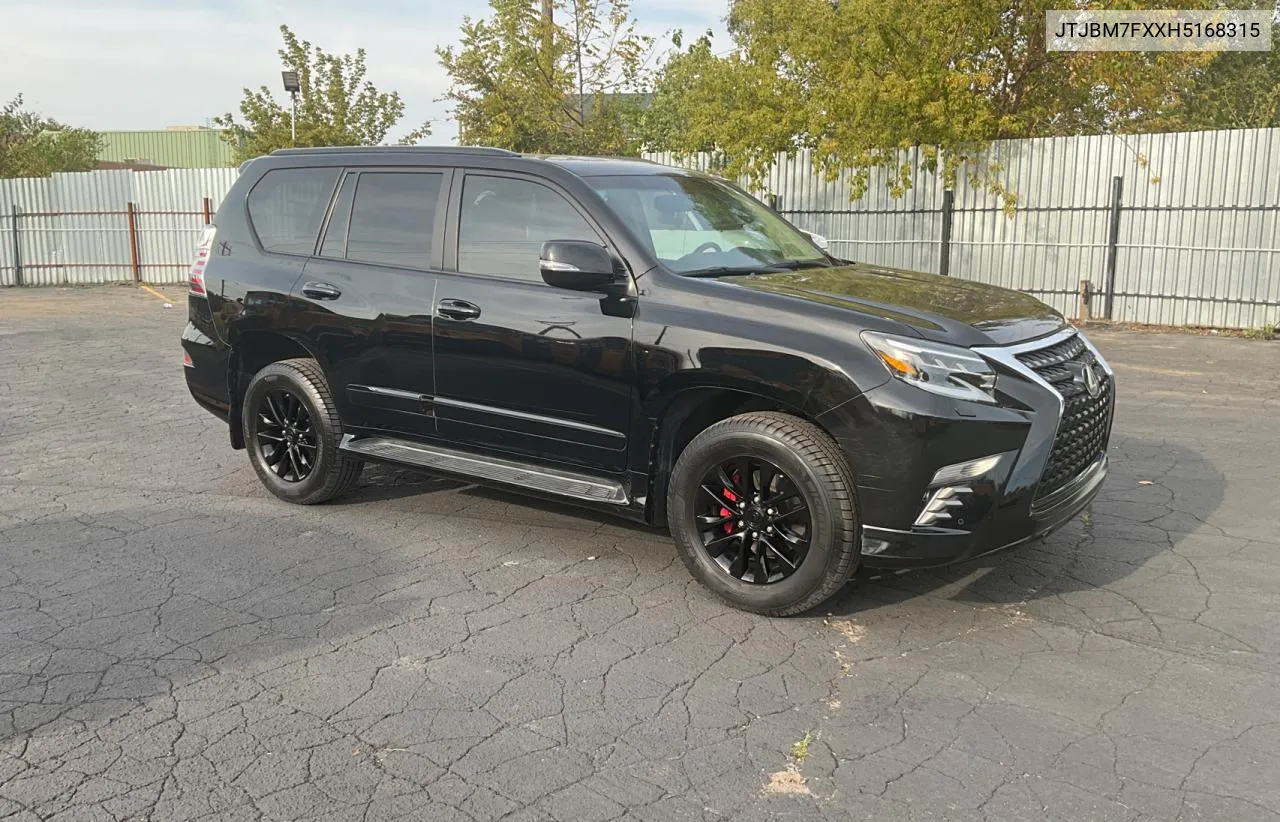 2017 Lexus Gx 460 VIN: JTJBM7FXXH5168315 Lot: 76132764