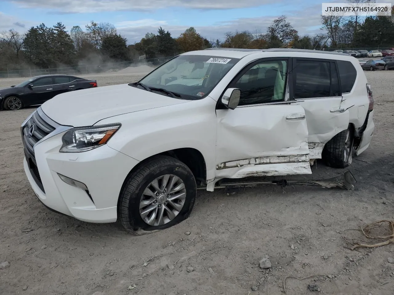 2017 Lexus Gx 460 VIN: JTJBM7FX7H5164920 Lot: 78687214