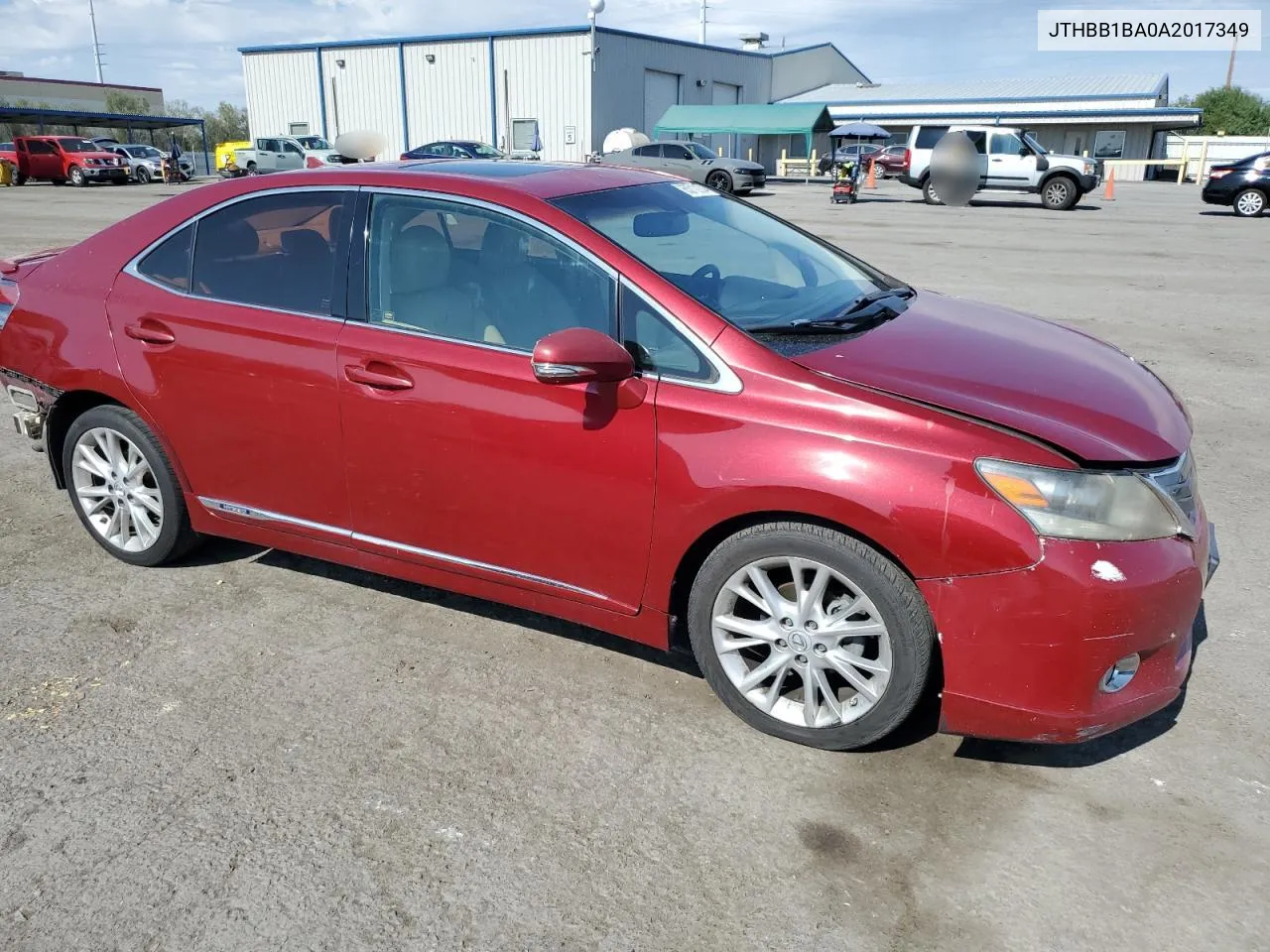 2010 Lexus Hs 250H VIN: JTHBB1BA0A2017349 Lot: 63710204