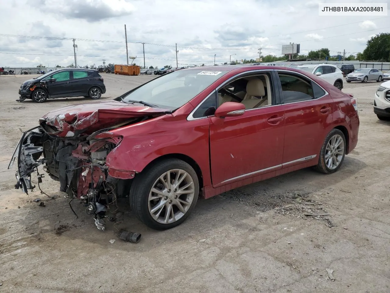 2010 Lexus Hs 250H VIN: JTHBB1BAXA2008481 Lot: 64077284