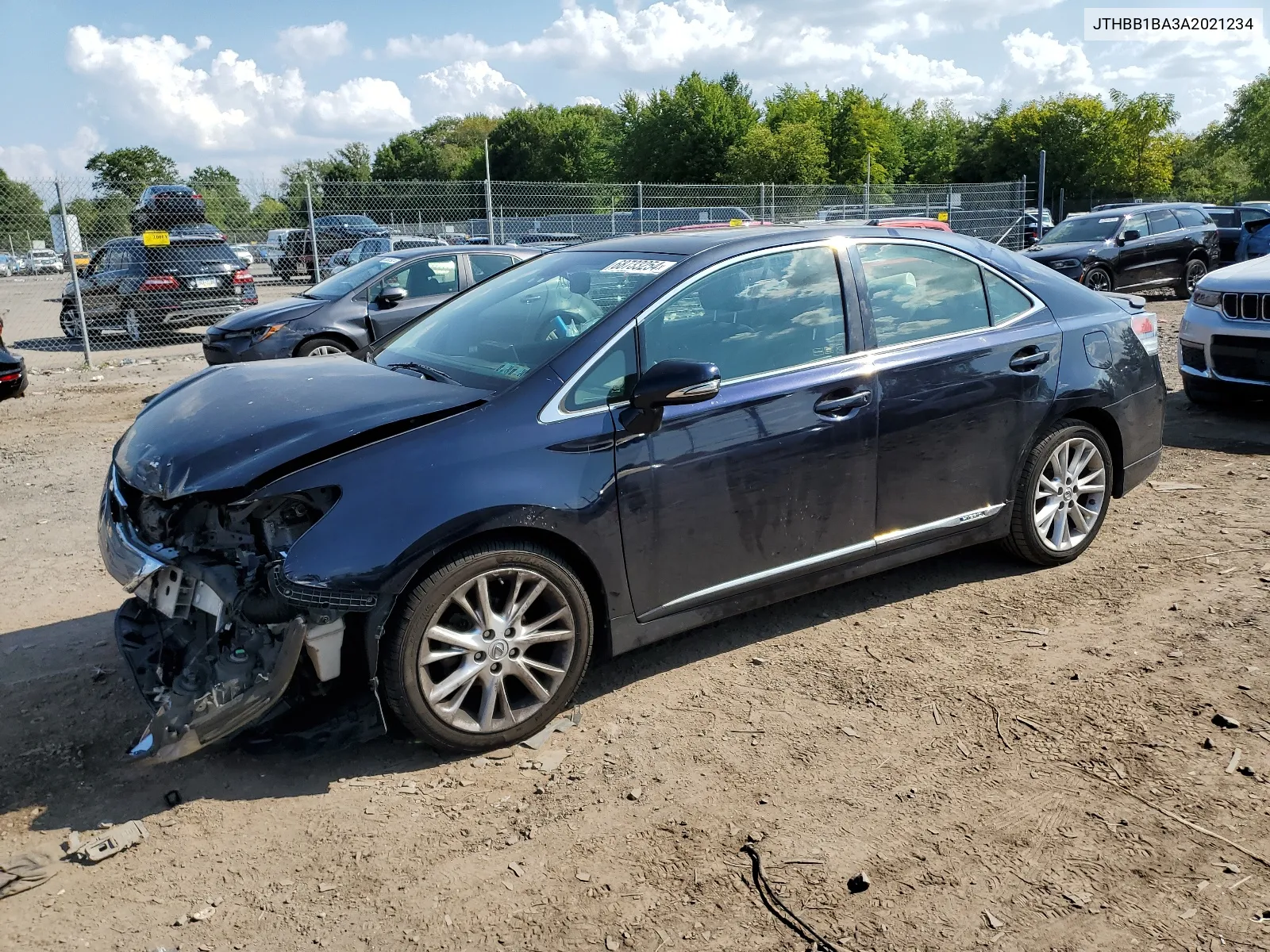 2010 Lexus Hs 250H VIN: JTHBB1BA3A2021234 Lot: 68733254