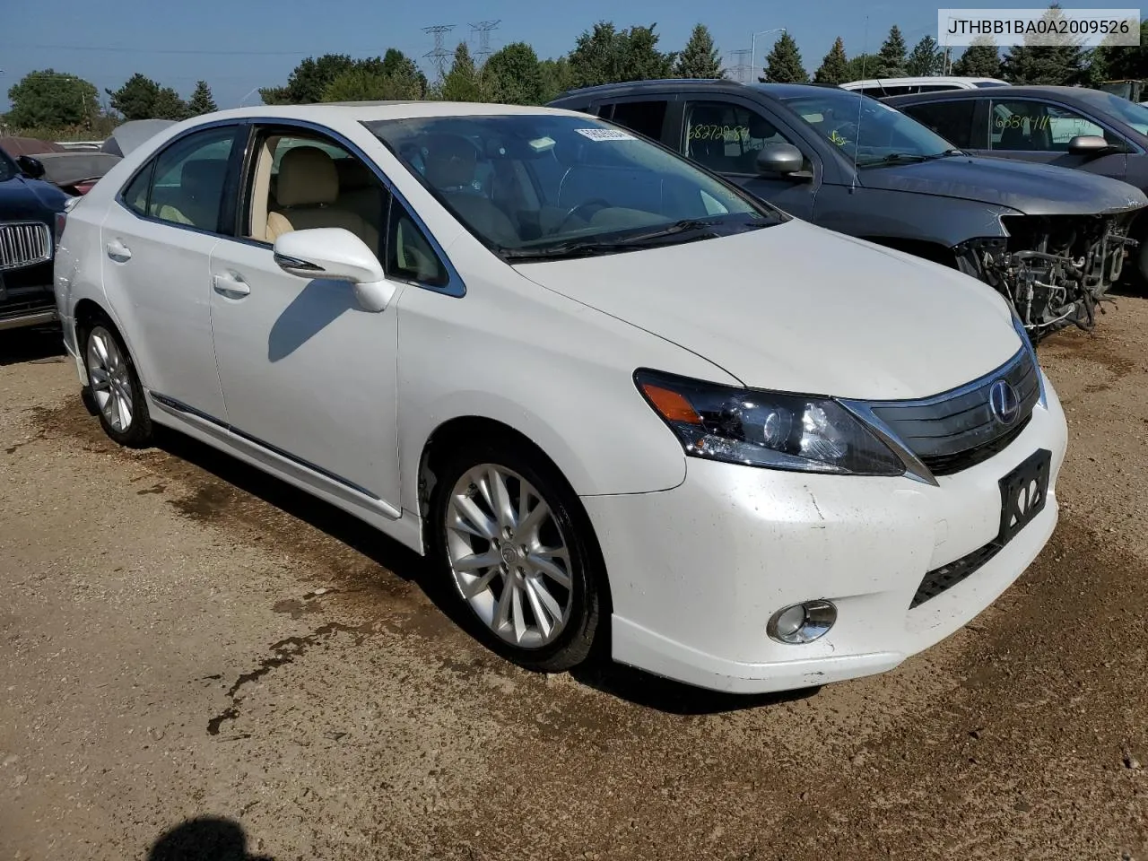 2010 Lexus Hs 250H VIN: JTHBB1BA0A2009526 Lot: 69026934