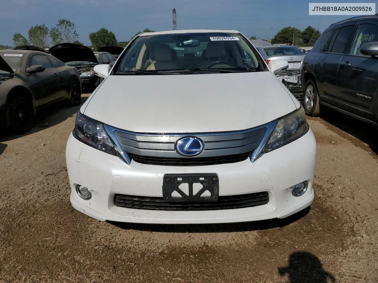 2010 Lexus Hs 250H VIN: JTHBB1BA0A2009526 Lot: 69026934