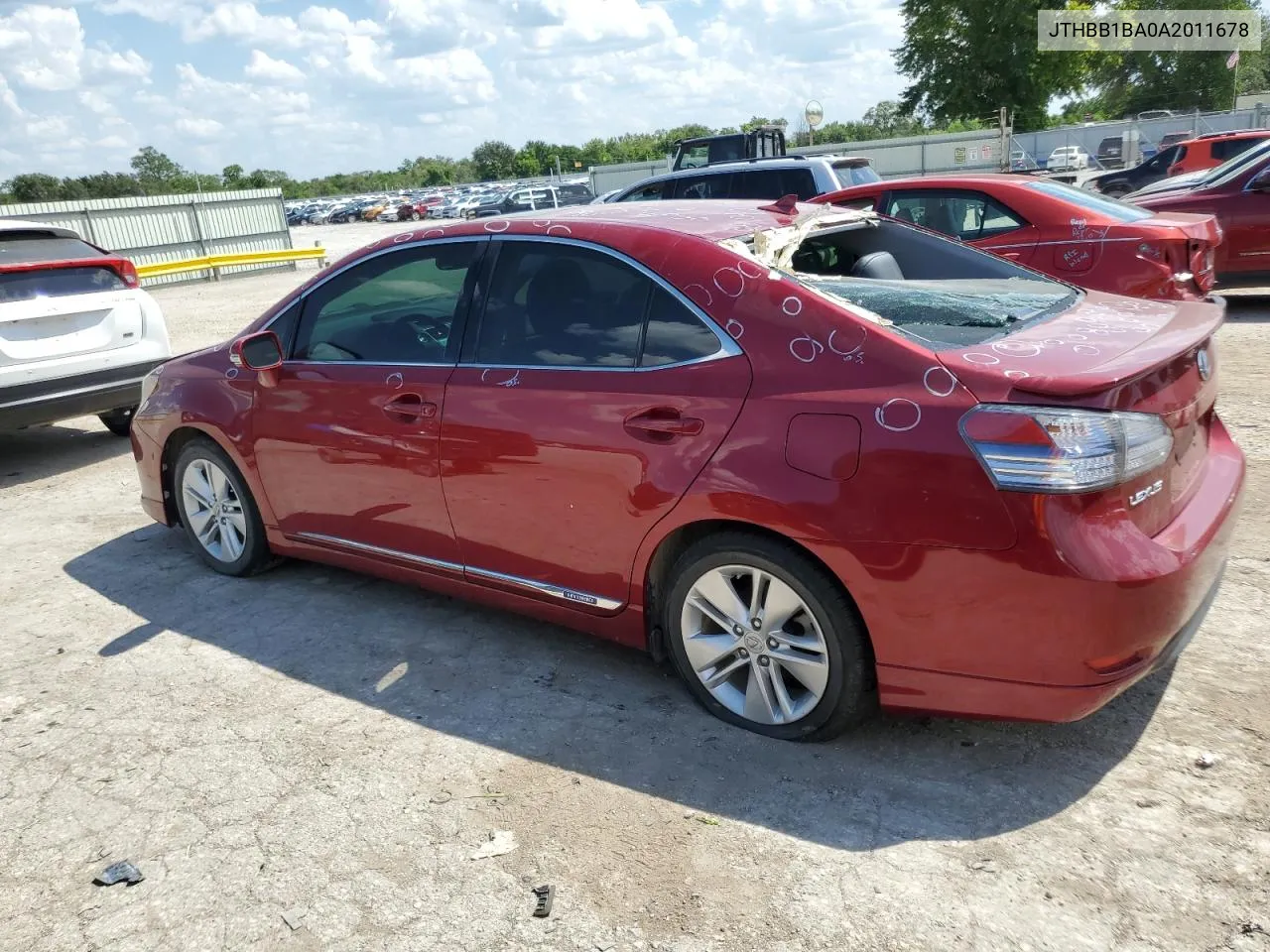 2010 Lexus Hs 250H VIN: JTHBB1BA0A2011678 Lot: 69297014