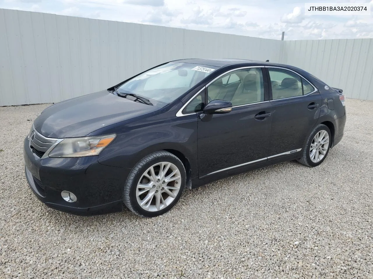 2010 Lexus Hs 250H VIN: JTHBB1BA3A2020374 Lot: 71375144