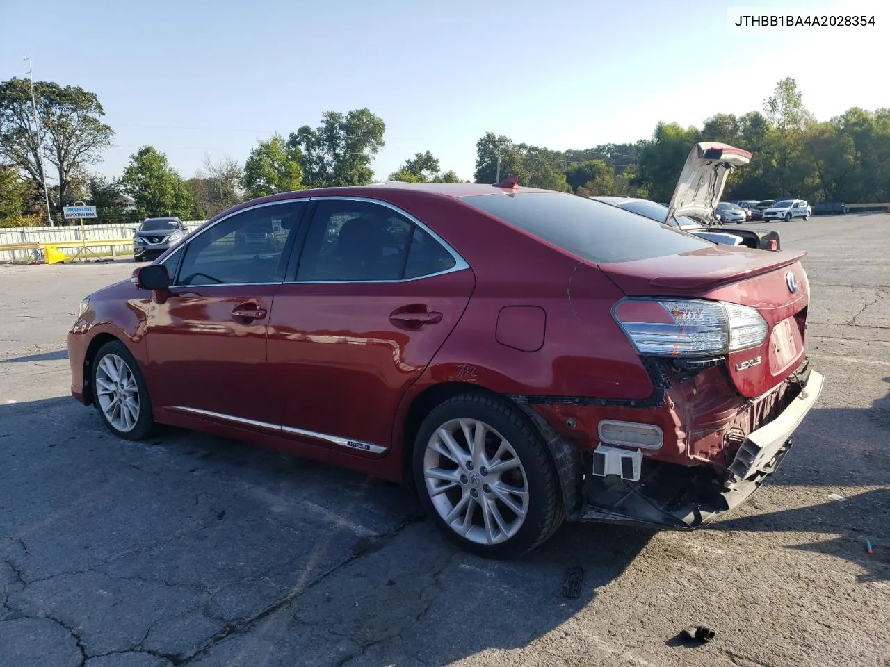 2010 Lexus Hs 250H VIN: JTHBB1BA4A2028354 Lot: 72063064