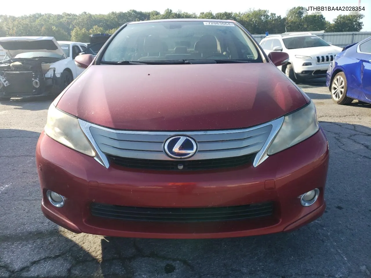 2010 Lexus Hs 250H VIN: JTHBB1BA4A2028354 Lot: 72063064