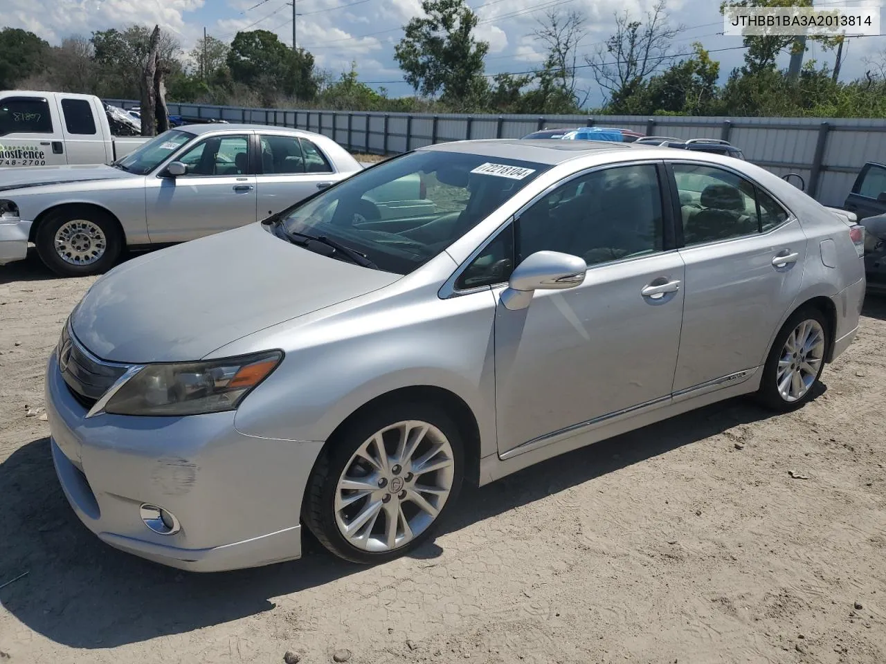 2010 Lexus Hs 250H VIN: JTHBB1BA3A2013814 Lot: 72218104